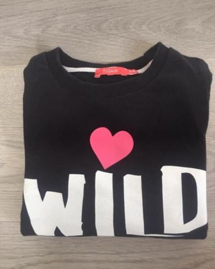 Pull fille noir taille 4 ans Wild cœur enfant sauvage - photo numéro 8