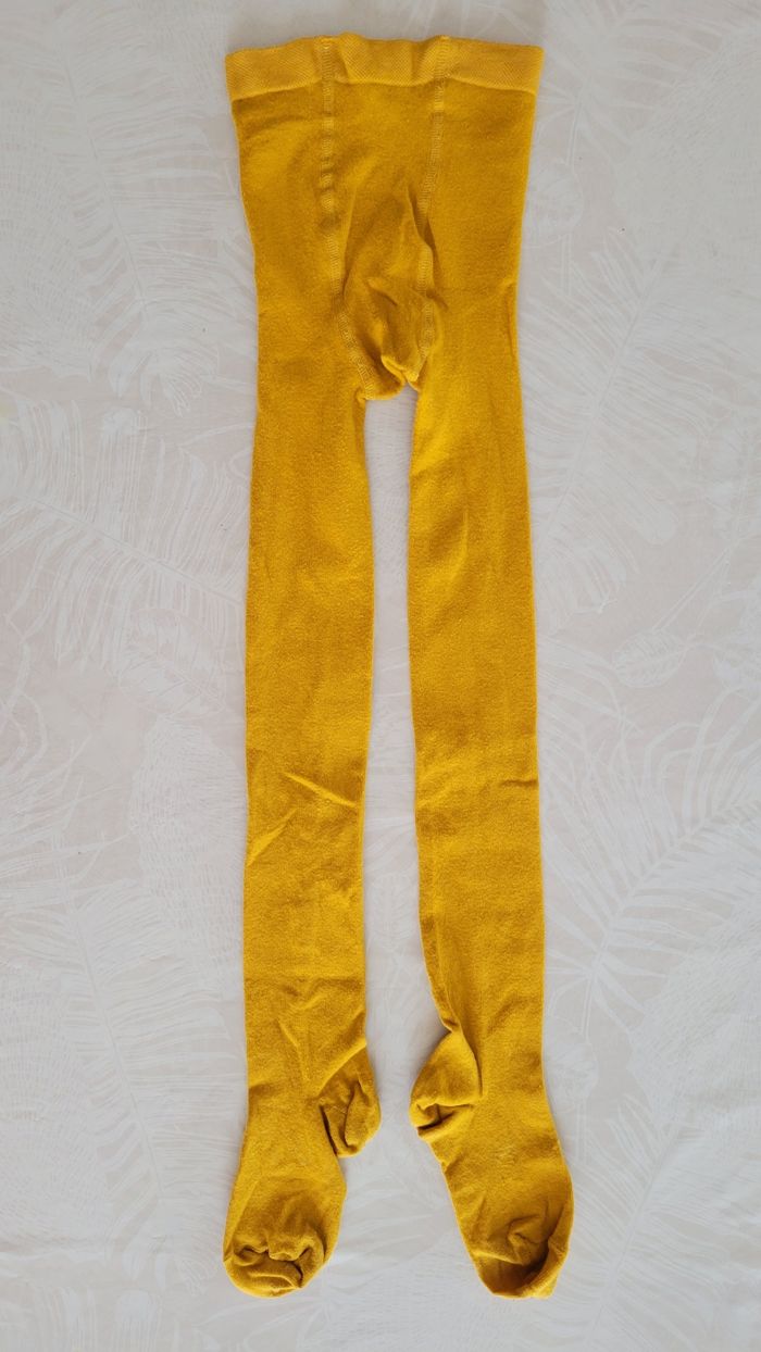 Collants couleur moutarde taille 8-9 ans - photo numéro 2
