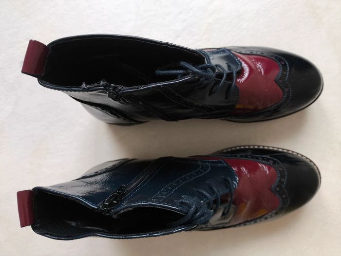 Boots Andréfia noir et bordeaux en 38 - photo numéro 5