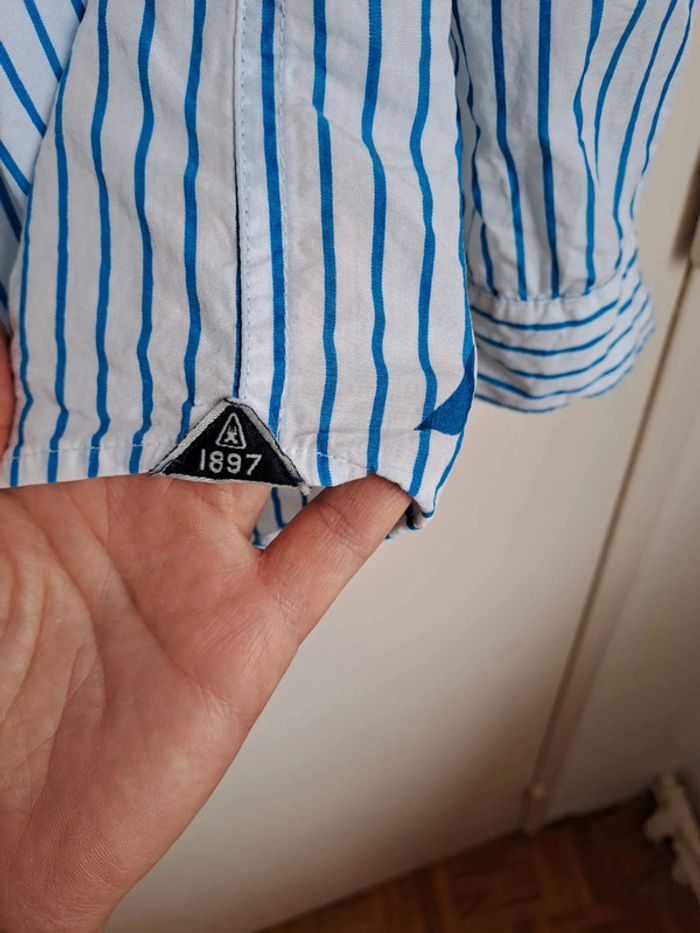 Chemise rayée bleue et blanche - photo numéro 3