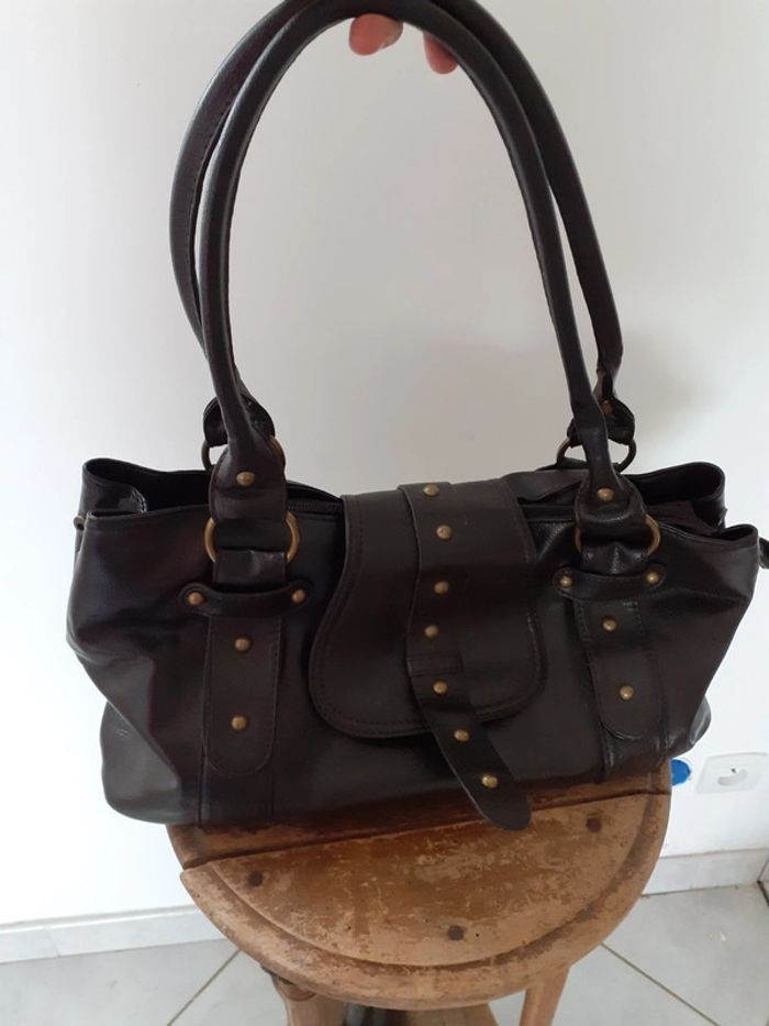 Sac polochon marron - photo numéro 2