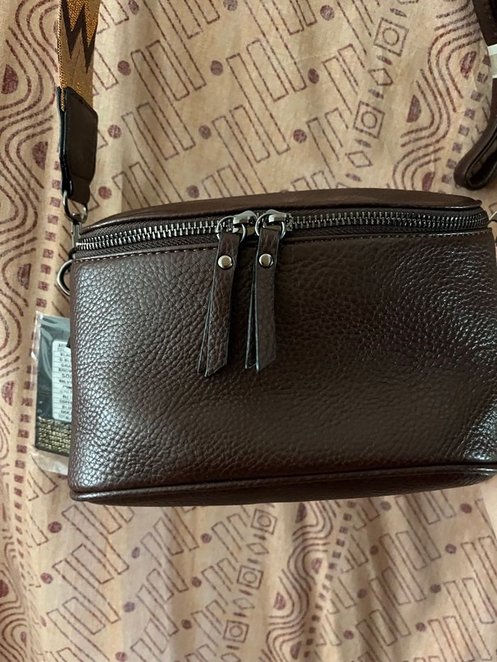 Sac a bandoulière couleur café - photo numéro 4