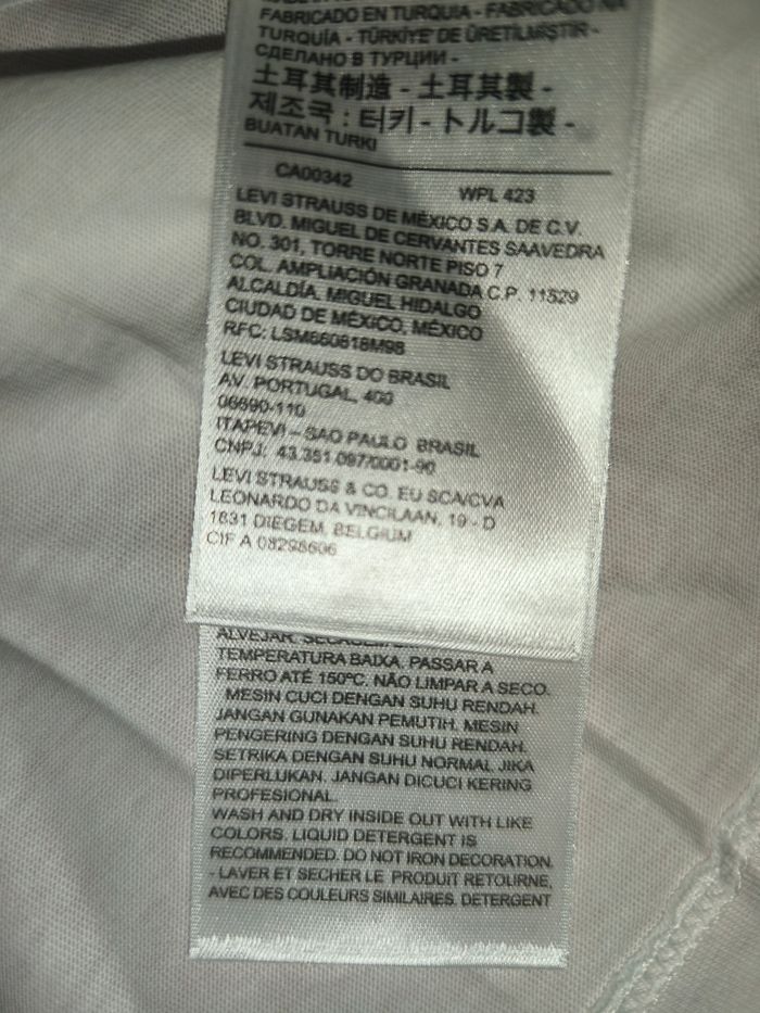 T-shirt blanc Levi's taille L Mixte - photo numéro 7