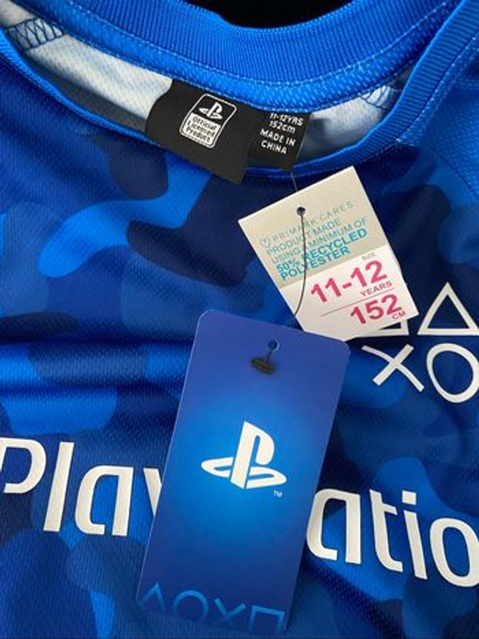 B6195 T-shirt enfants PlayStation 11-12 ans bleu primark - photo numéro 2