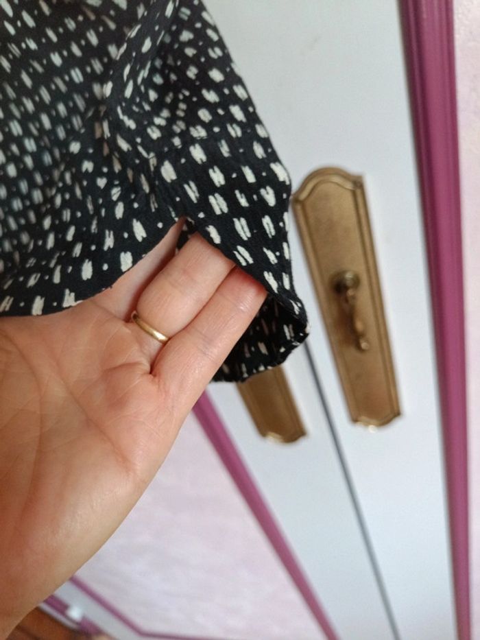 Robe Mango marine écru à motifs T.M(38) - photo numéro 9