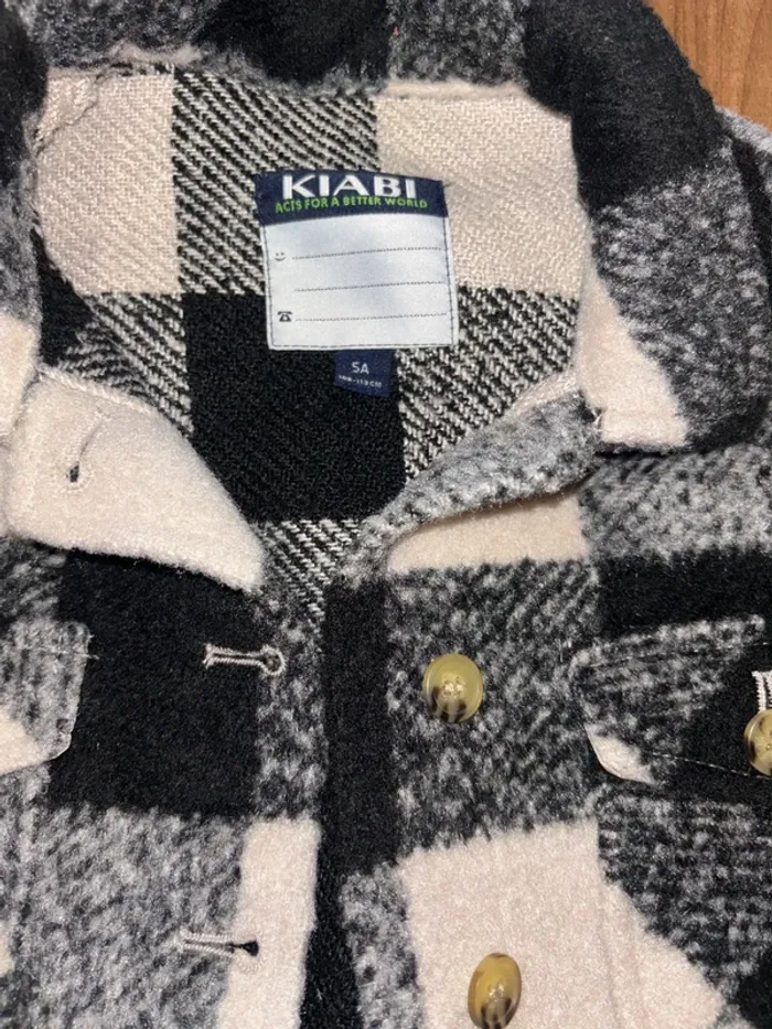 Chemise à carreaux polaire fille kiabi 5 ans - photo numéro 3