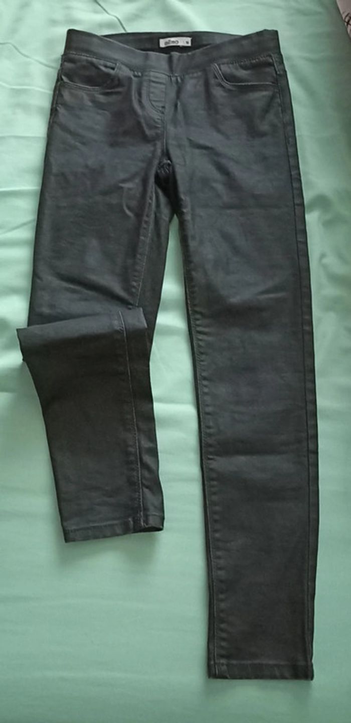 Tregging noir effet simili cuir 10ans