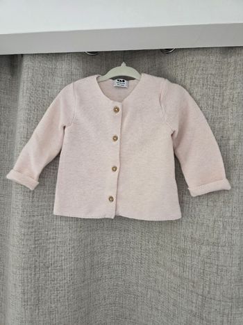 Cardigan rose pâle 