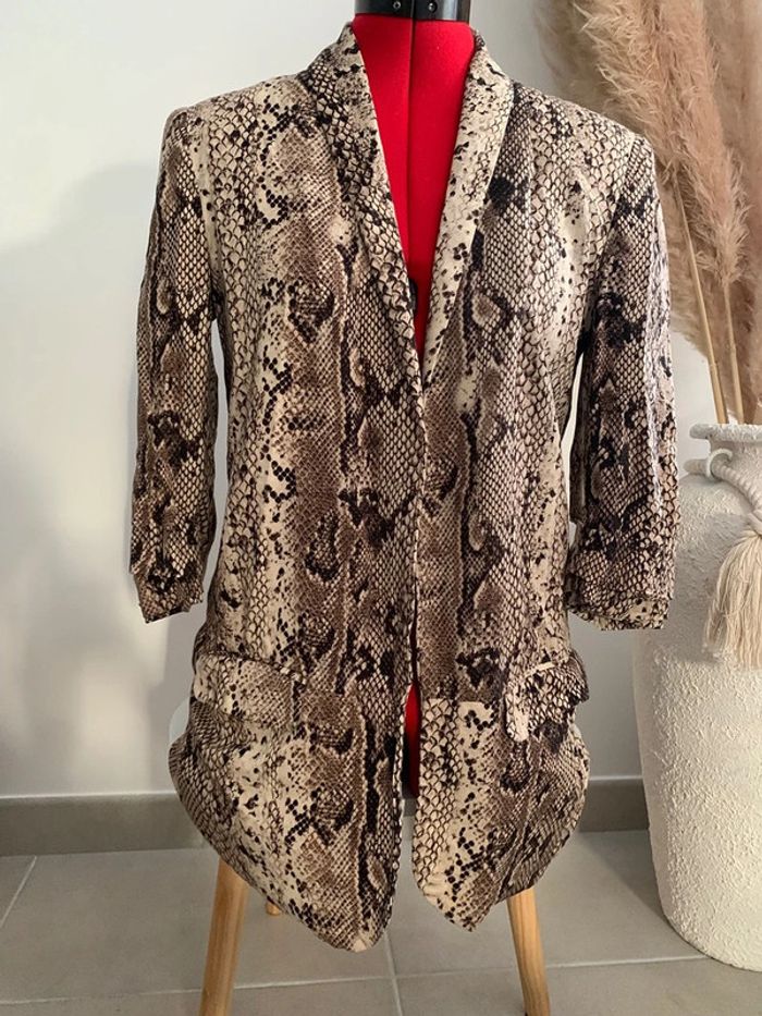 Blazer Stradivarius beige taille S - photo numéro 2