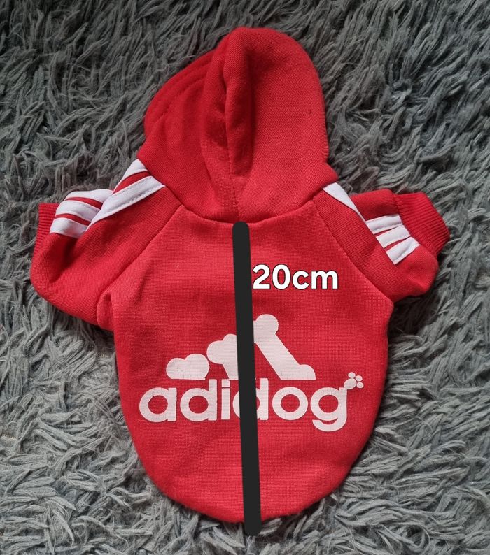 Pull rouge à capuche taille XS chien ou chat - photo numéro 4