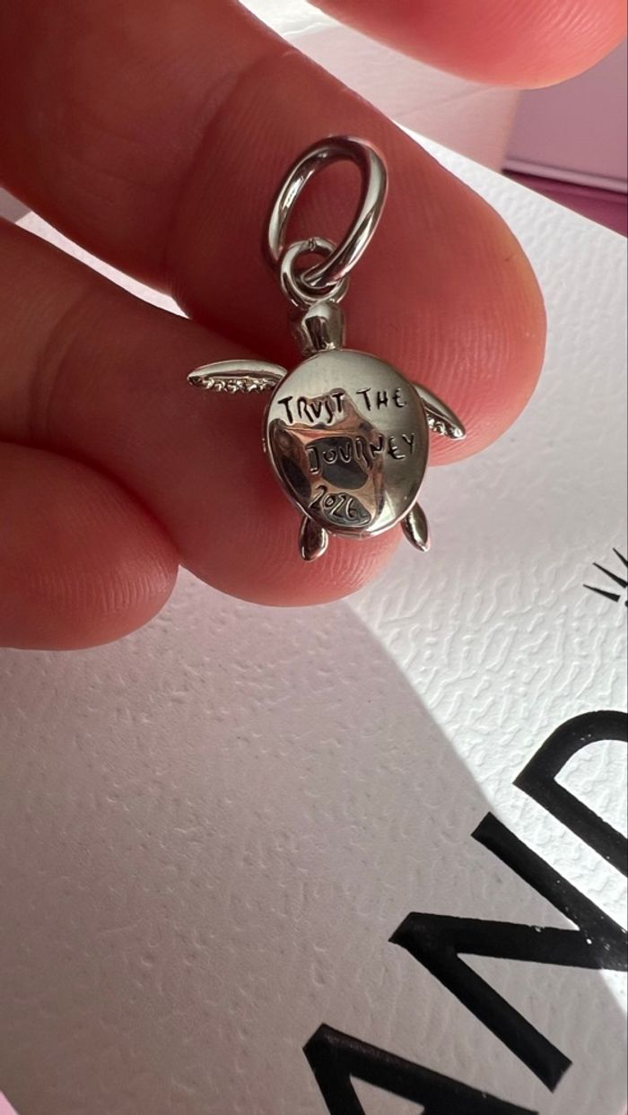 Tortue de mer rose et argenté - photo numéro 8