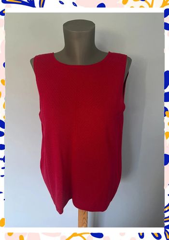 Débardeur framboise Comptoir des Cotonniers – Taille M, maille douce coton