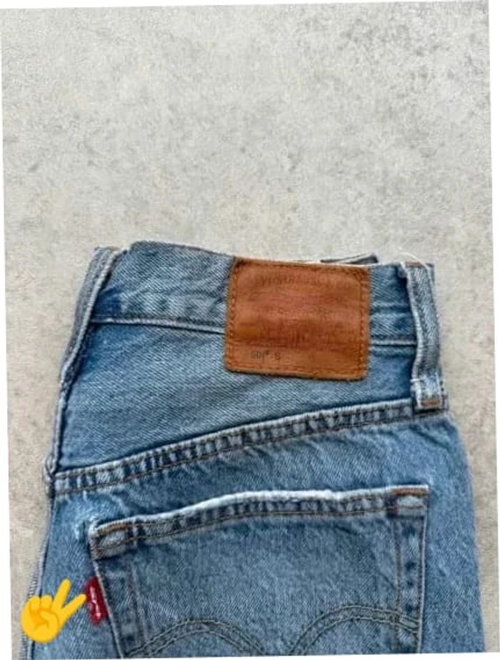 Jeans Levi's 501 W24 FR34 L28 coupe droite bleu Femme Women pan596b - photo numéro 2