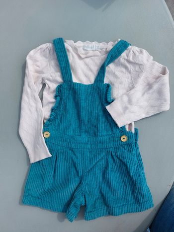 Ensemble pull salopette short