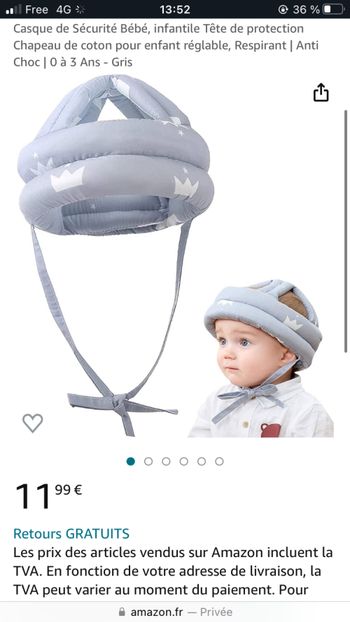 Casque protection bébé