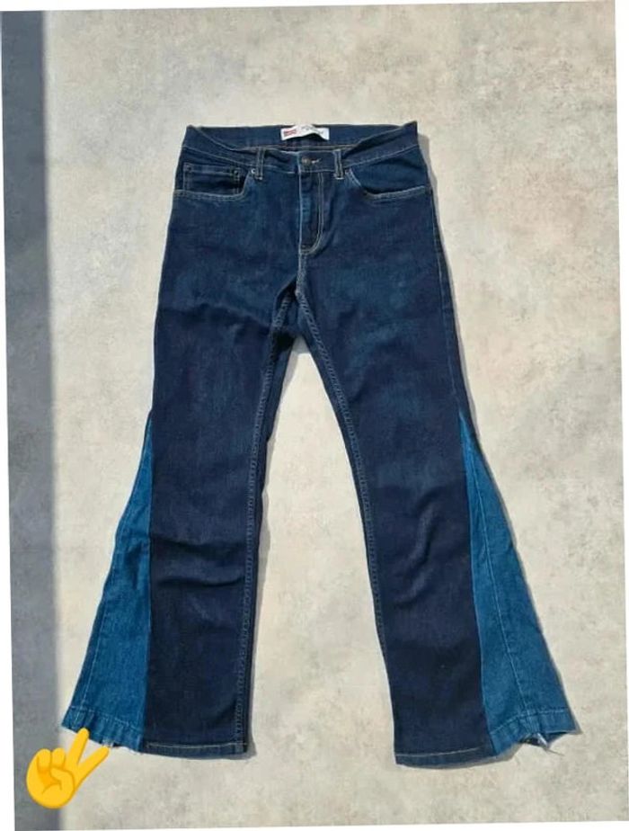 Jeans Levi's 511 W28|FR38 coupe patte d’eph bleu marine Femme-Women pan356 - photo numéro 3