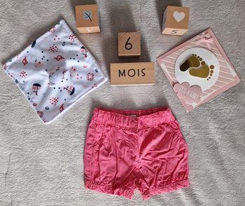 Short rose léger Obaibi 6M (neuf)