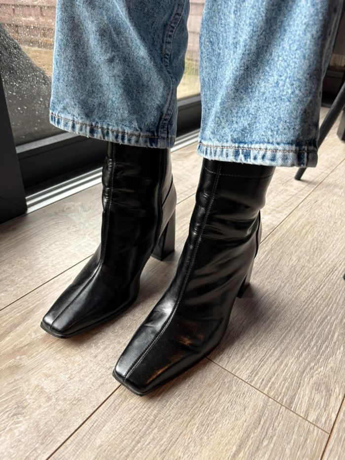 Bottine large à talon évasée ASOS