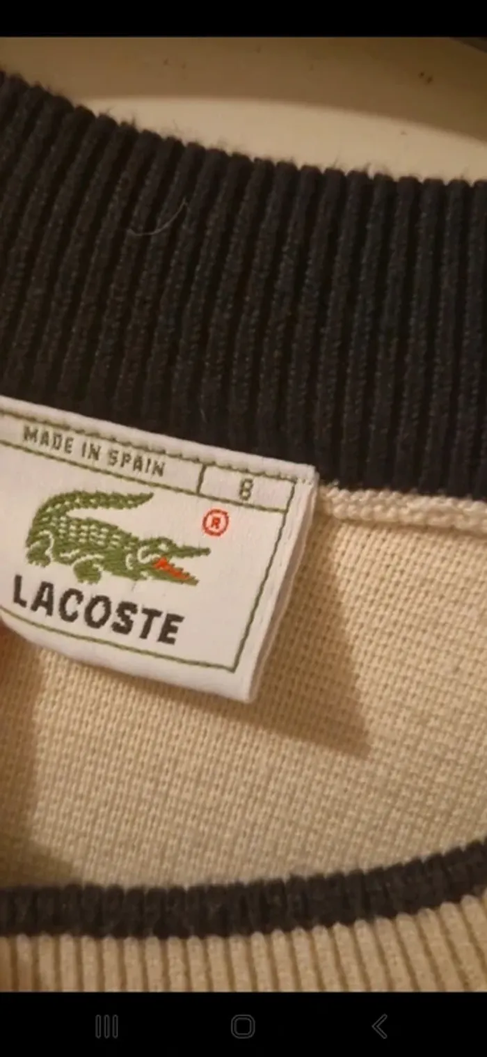 Pull vintage lacoste taille 3xl - photo numéro 4