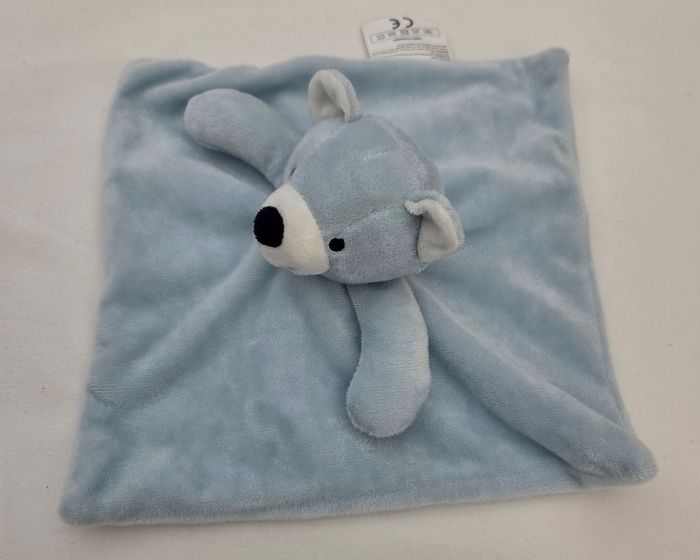Doudou ours carre plat bleu - Nanjing