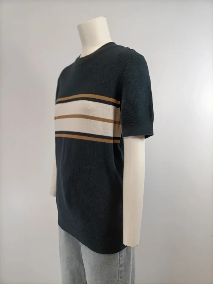 T-shirt maille - Massimo Dutti, taille 100% coton extra-fin A1533 - photo numéro 2