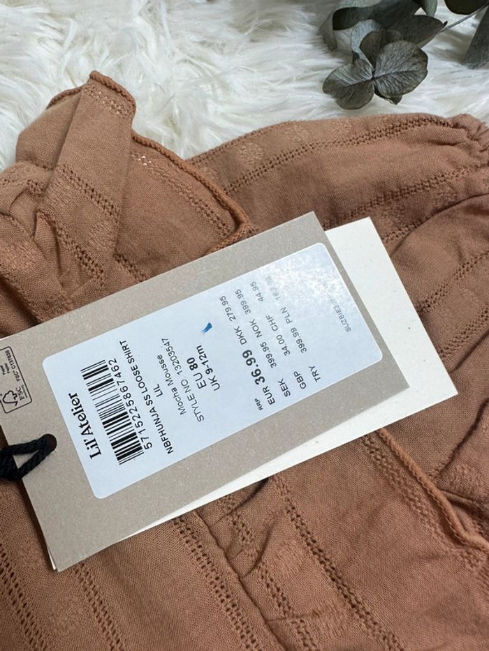Blouse marron taille 9-12 mois Lil Atelier - photo numéro 5
