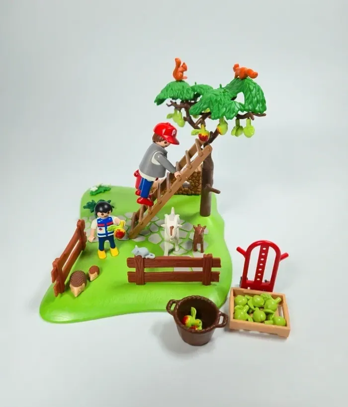 Playmobil papa et fils au Verger avec pommier - photo numéro 2