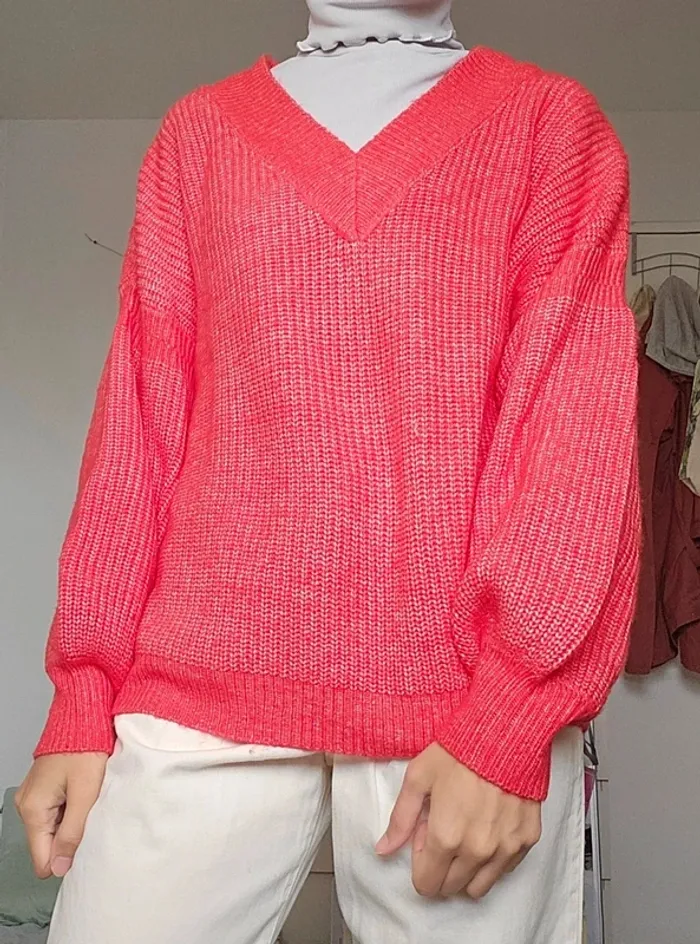 Pull en maille rouge asos design taille L neuf sans étiquette - photo numéro 3
