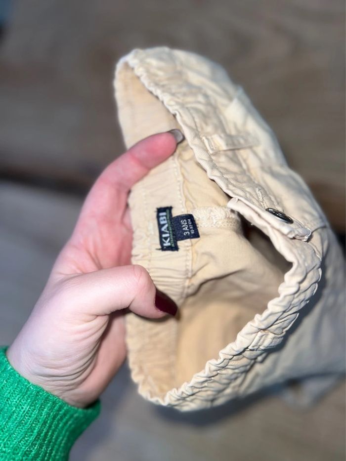 Pantalon cargo taille 3 ans Kiabi beige jean - photo numéro 3