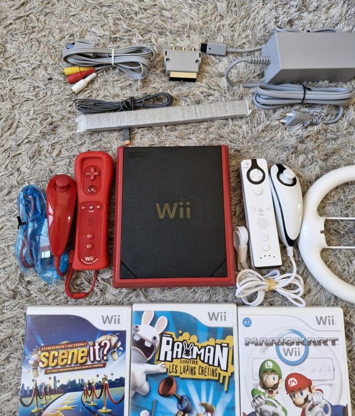 Console nintendo wii mini rouge et jeux - photo numéro 2