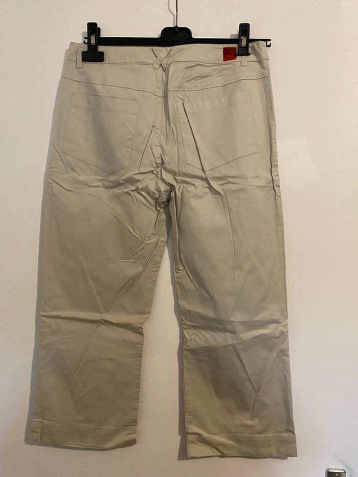 Pantalon beige 3/4 femme - photo numéro 2