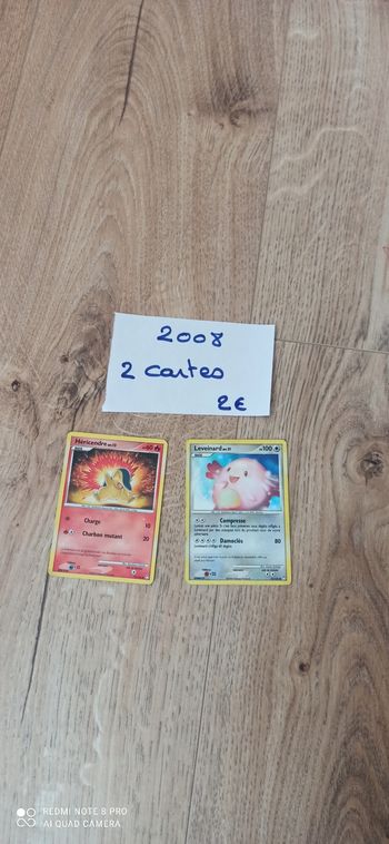 2 cartes pokemon 2008