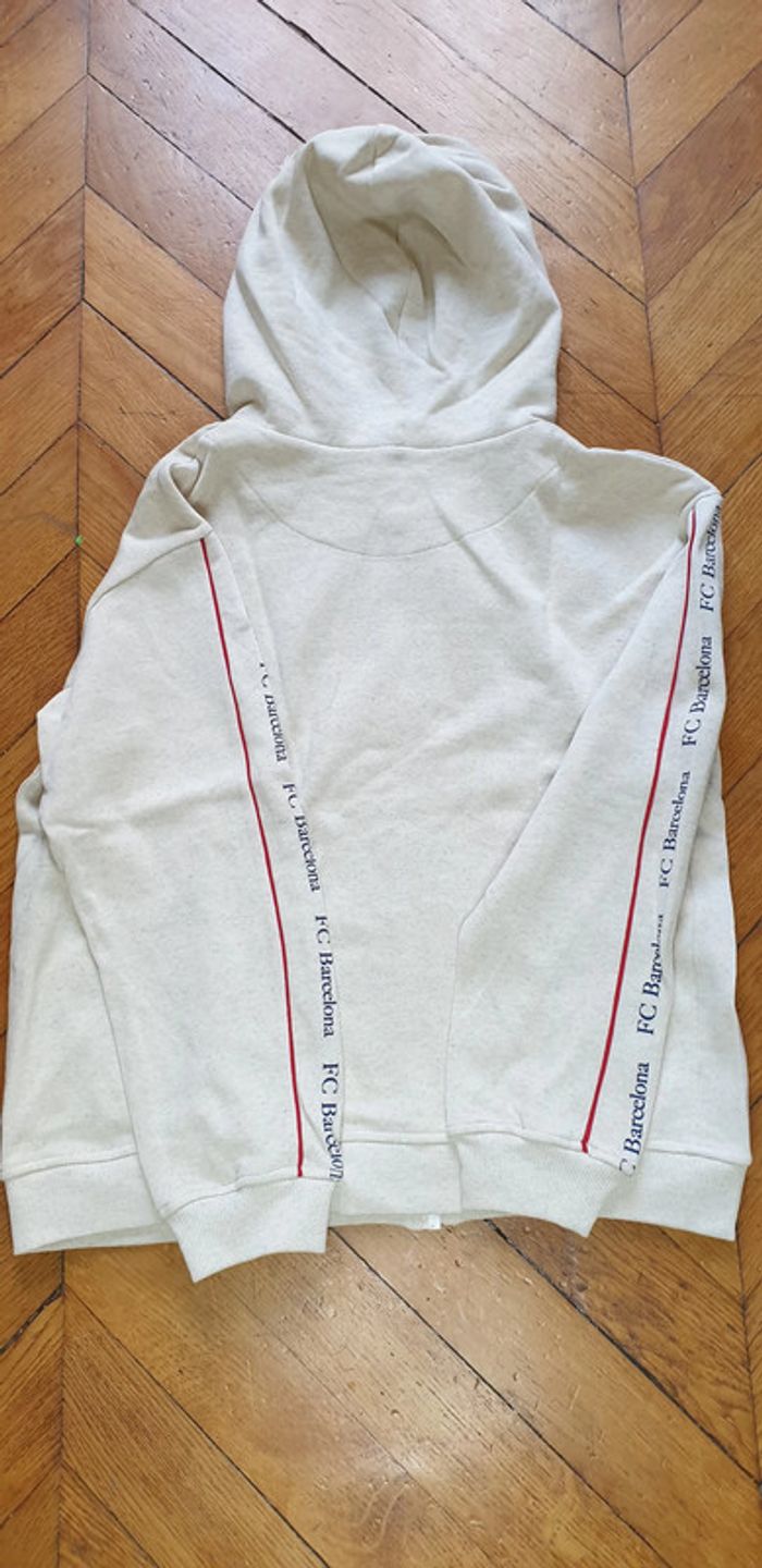 Neuf gilet BARÇA a capuche, beige T 14 ans - photo numéro 6