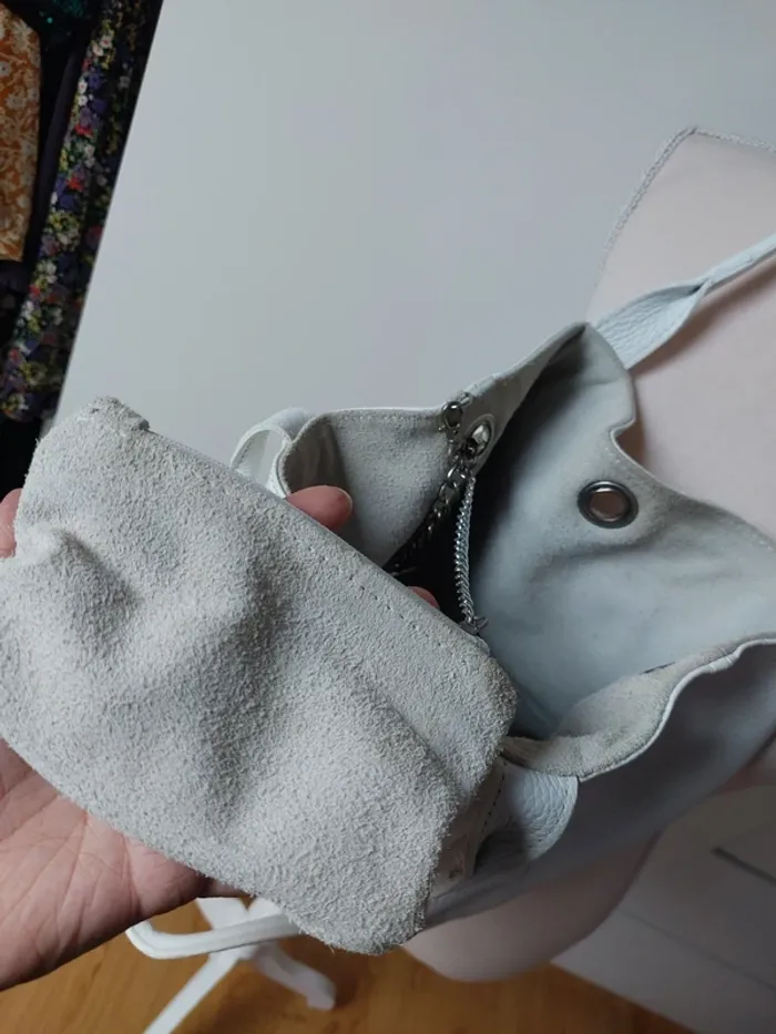 Magnifique sac en cuir blanc - photo numéro 7