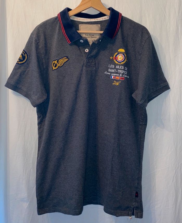 polo gris Les Ailes De Saint Tropez taille M/L