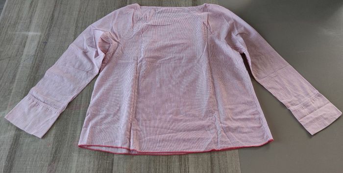 Blouse femme H&M – Taille L – Rose à rayures blanches – Très bon état - photo numéro 7