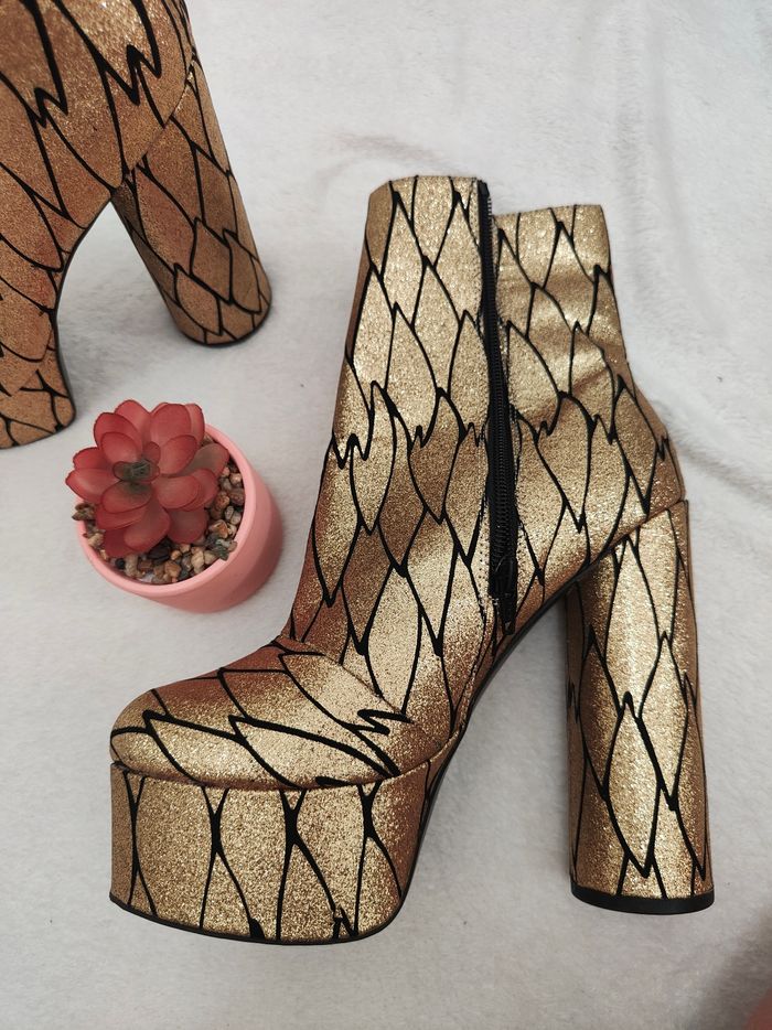 Bottines doré femme - photo numéro 2