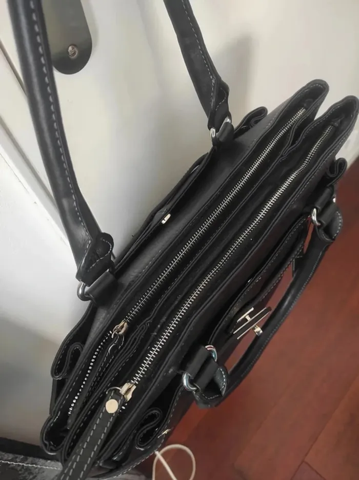 Sac à main en cuir noir La Bagagerie état neuf - photo numéro 5
