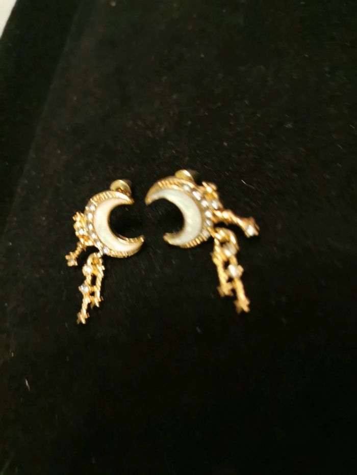 Boucles d'oreilles lune - photo numéro 2