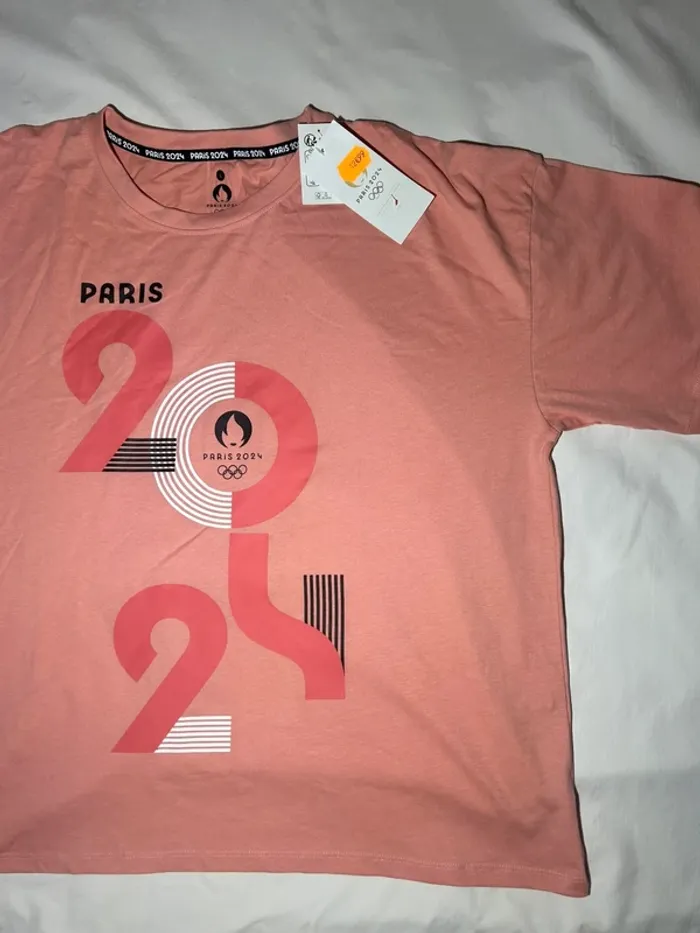 T-shirt rose jeux olympiques Paris 2024 - photo numéro 2