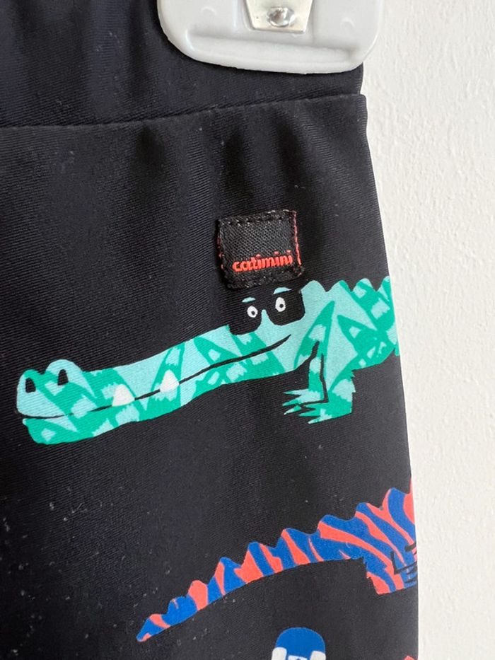 Maillot de bain noir avec crocodiles orange/vert - 3 Ans - photo numéro 7