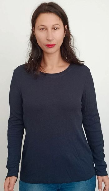 Haut manches longues uni marine