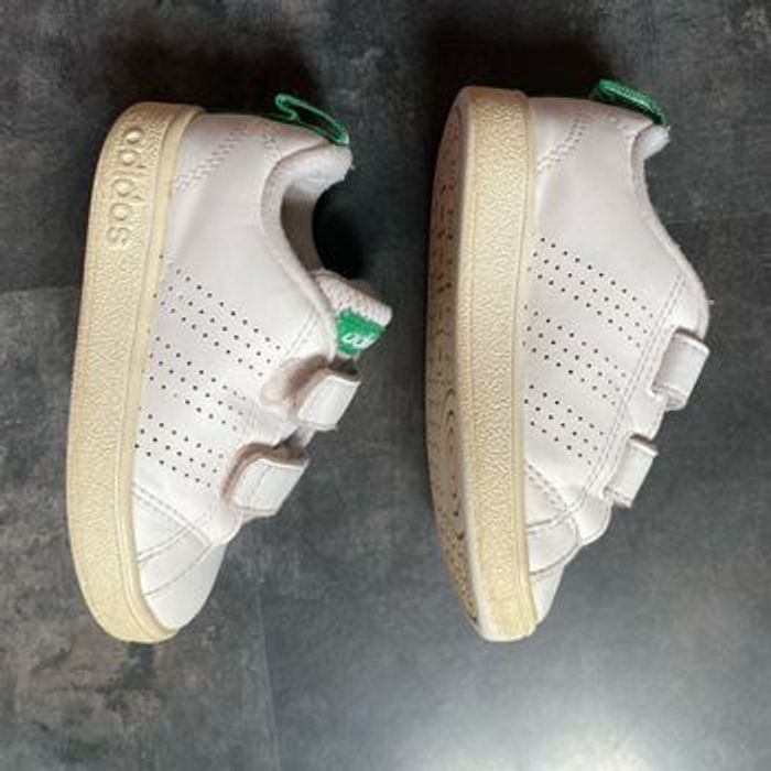 Baskets blanches et vertes fermeture scratch 21 Adidas - photo numéro 5