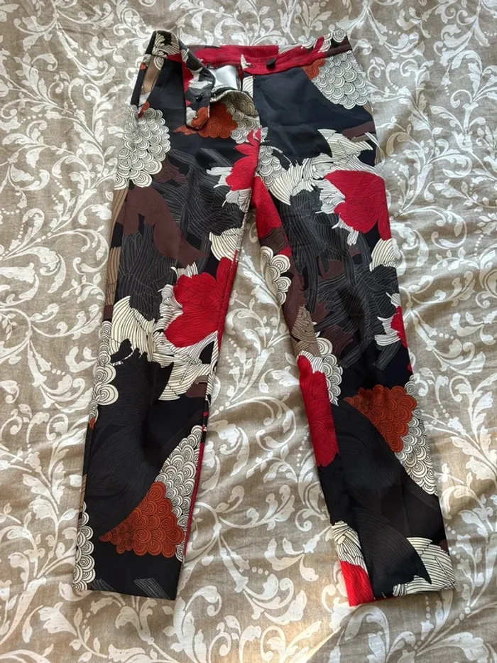 Ensemble tailleur floral impérial - Blazer M / Pantalon S coloré - photo numéro 4