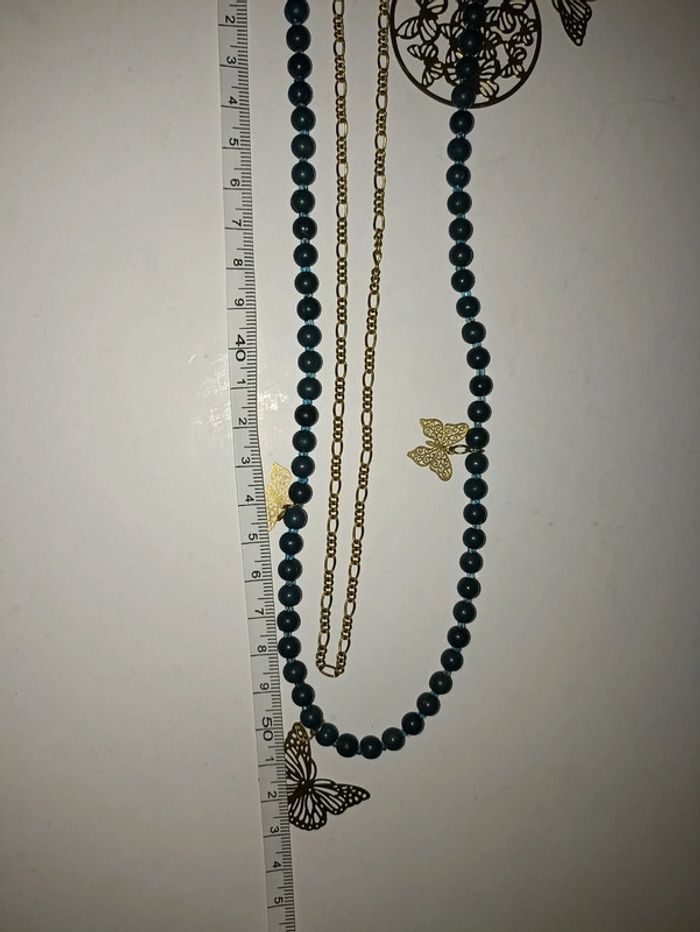 Magnifique collier papillons double - photo numéro 8