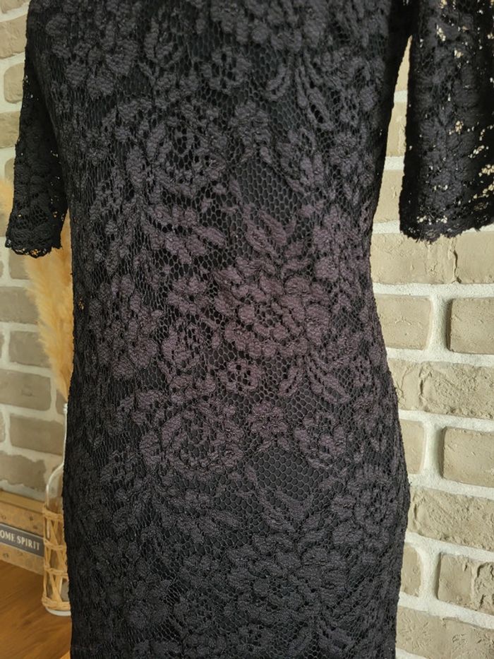 Jolie robe en dentelle florale noire Etam - Romantique chic - photo numéro 7