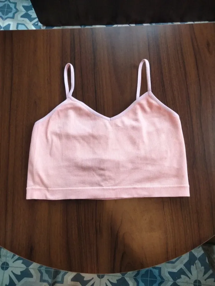 Crop top saumon Primark Taille L