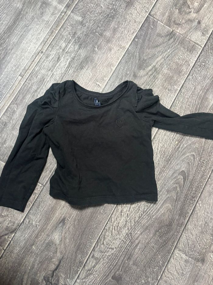 Haut manches longues bébé fille noir 3 ans