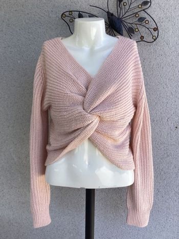 🌸 Pull cache-cœur rose clair Jennyfer – Taille S 🌸