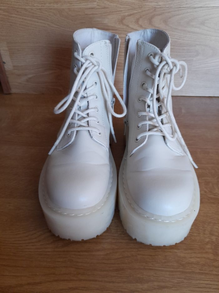 Boots pull&bear crème 36 - photo numéro 3